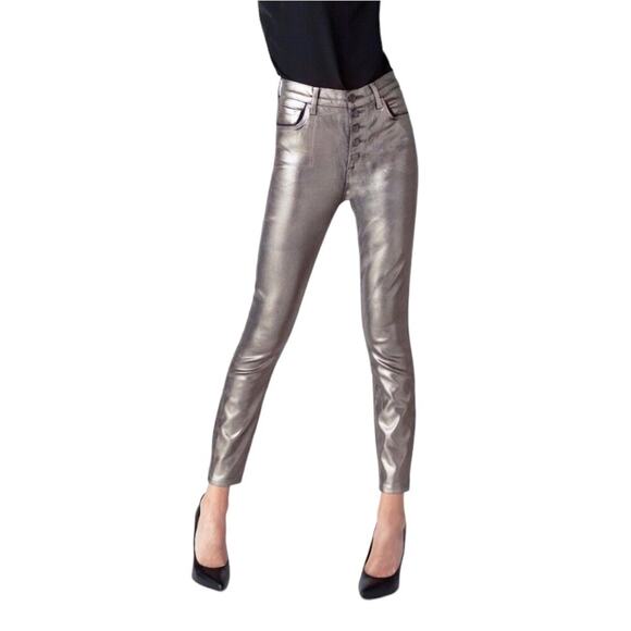 J BRAND Lillie Galactic Silver Buttonfly Jeans Women’s Size 27 - Picture 1 of 13